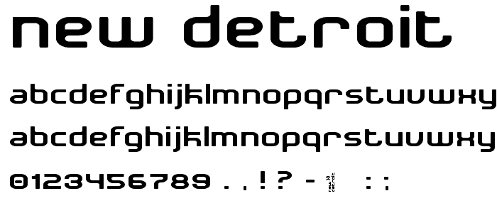 New Detroit font